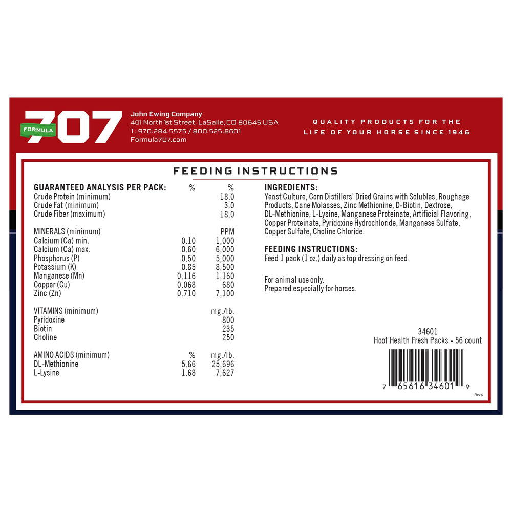 Formule 707 : utilisation quotidienne simple pour les routines équestres.