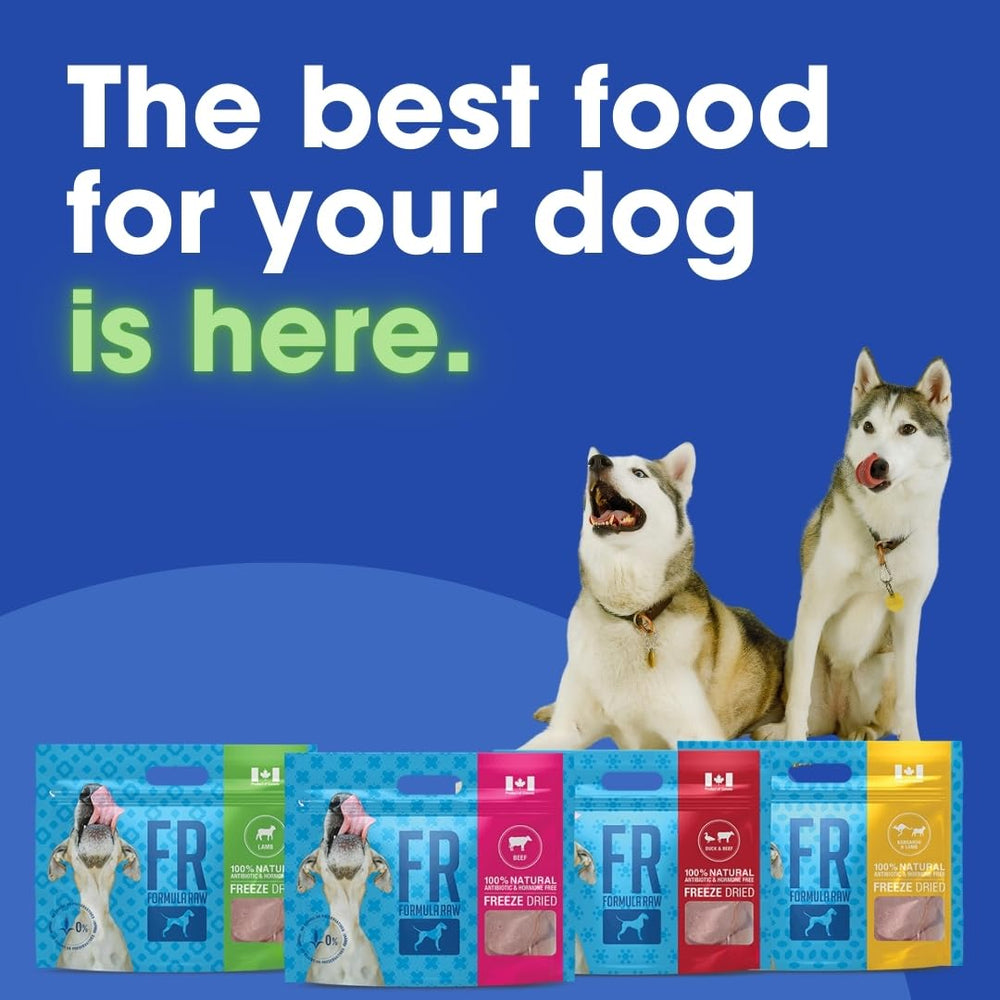 Formula Raw agneau sans cereales, option adaptée pour chiens sensibles.