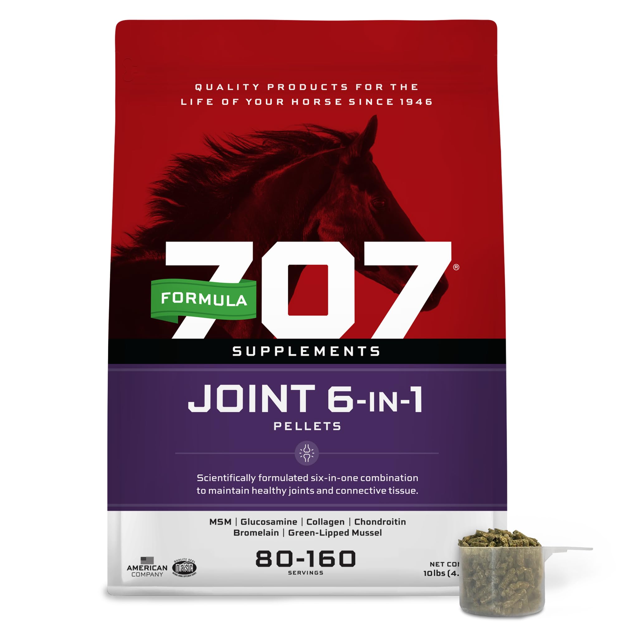 Formula 707 articulations 6en1 – sac de pellets à l’alfalfa pour mobilité quotidienne.