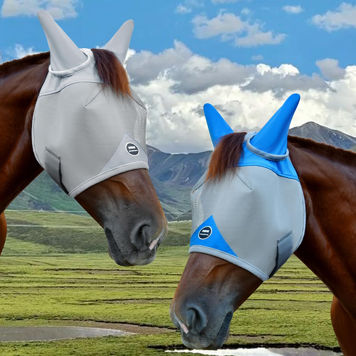 Fornyk masque cheval entretien facile, nettoyage rapide et stockage pratique.