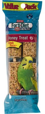 Forti-Diet bâton gourmand pour perruche au miel, prêt à mâcher et à récompenser.