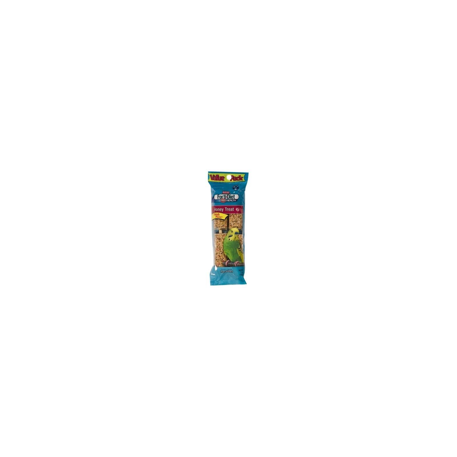 Forti-Diet emballage bâton miel pour perruche, pratique et facile à offrir.
