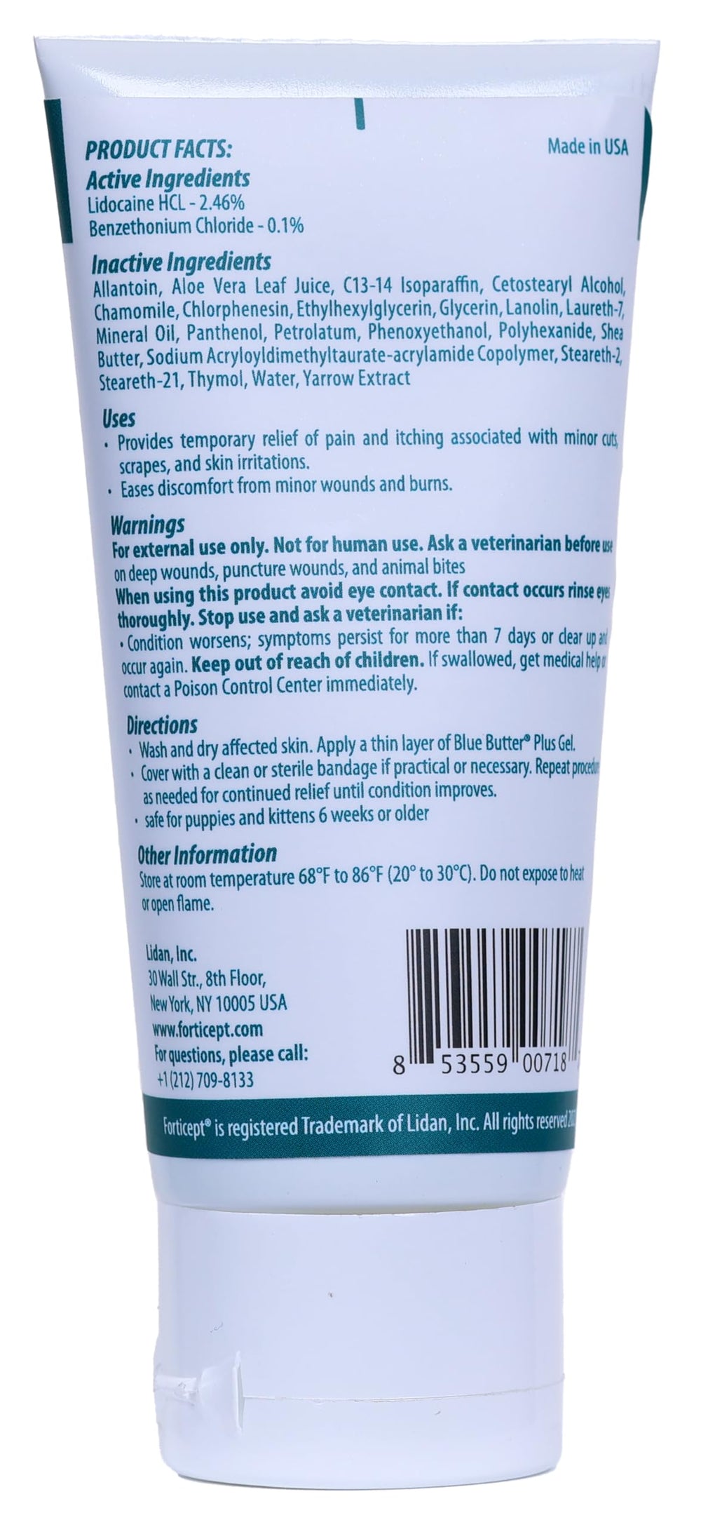Forticept Blue Butter Plus – dressing hydrogel, favorise un environnement propice à la cicatrisation.