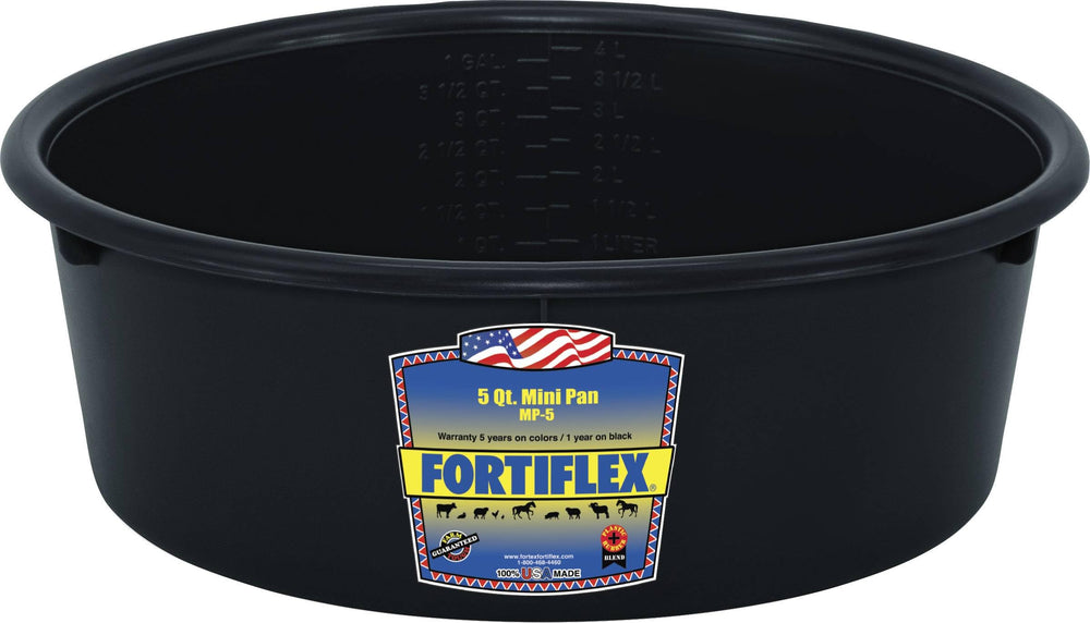 Fortiflex Mini Pan d'alimentation pour chien et cheval, idéal pour alimentation et hydratation en intérieur ou extérieur.