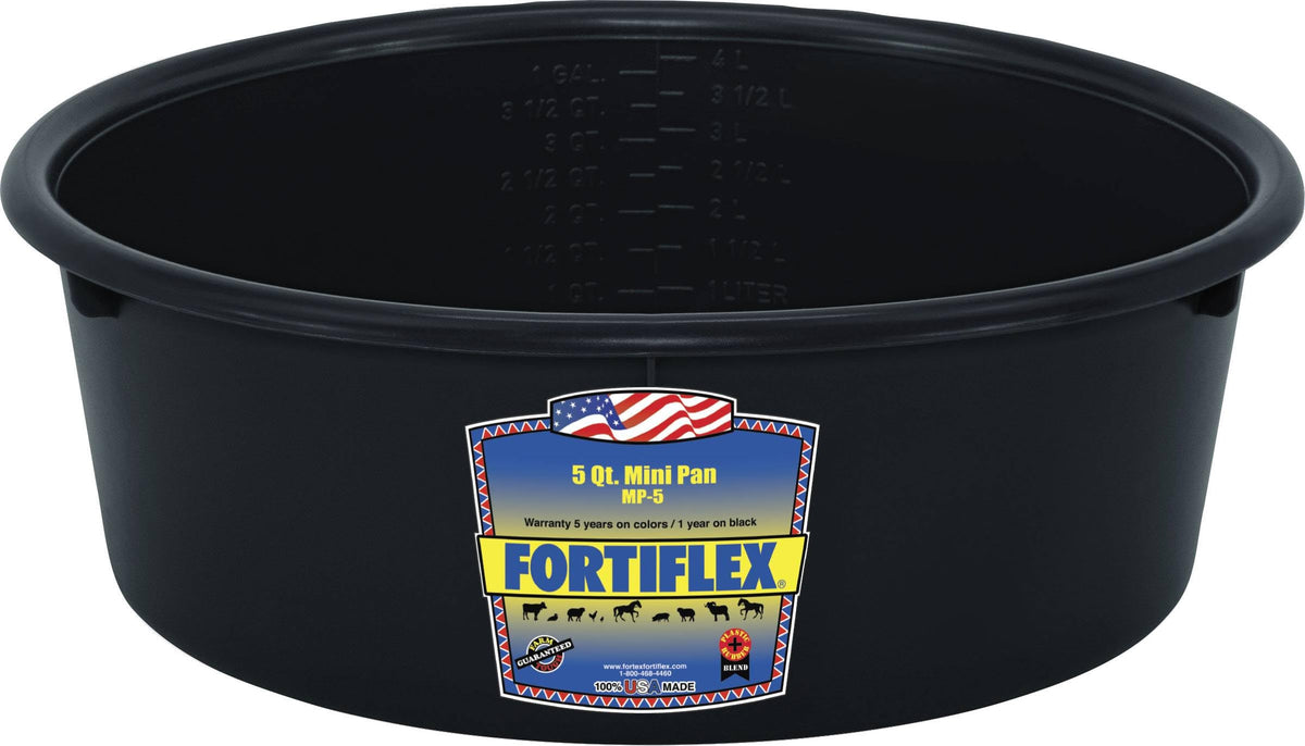 Fortiflex Mini Pan d'alimentation pour chien et cheval, idéal pour alimentation et hydratation en intérieur ou extérieur.