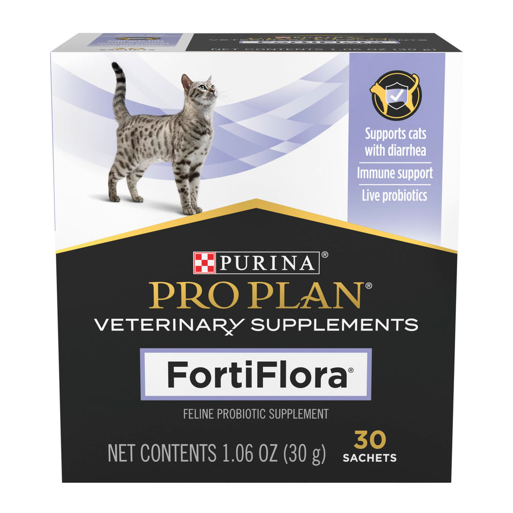 Les sachets FortiFlora en poudre faciles à saupoudrer sur les repas.