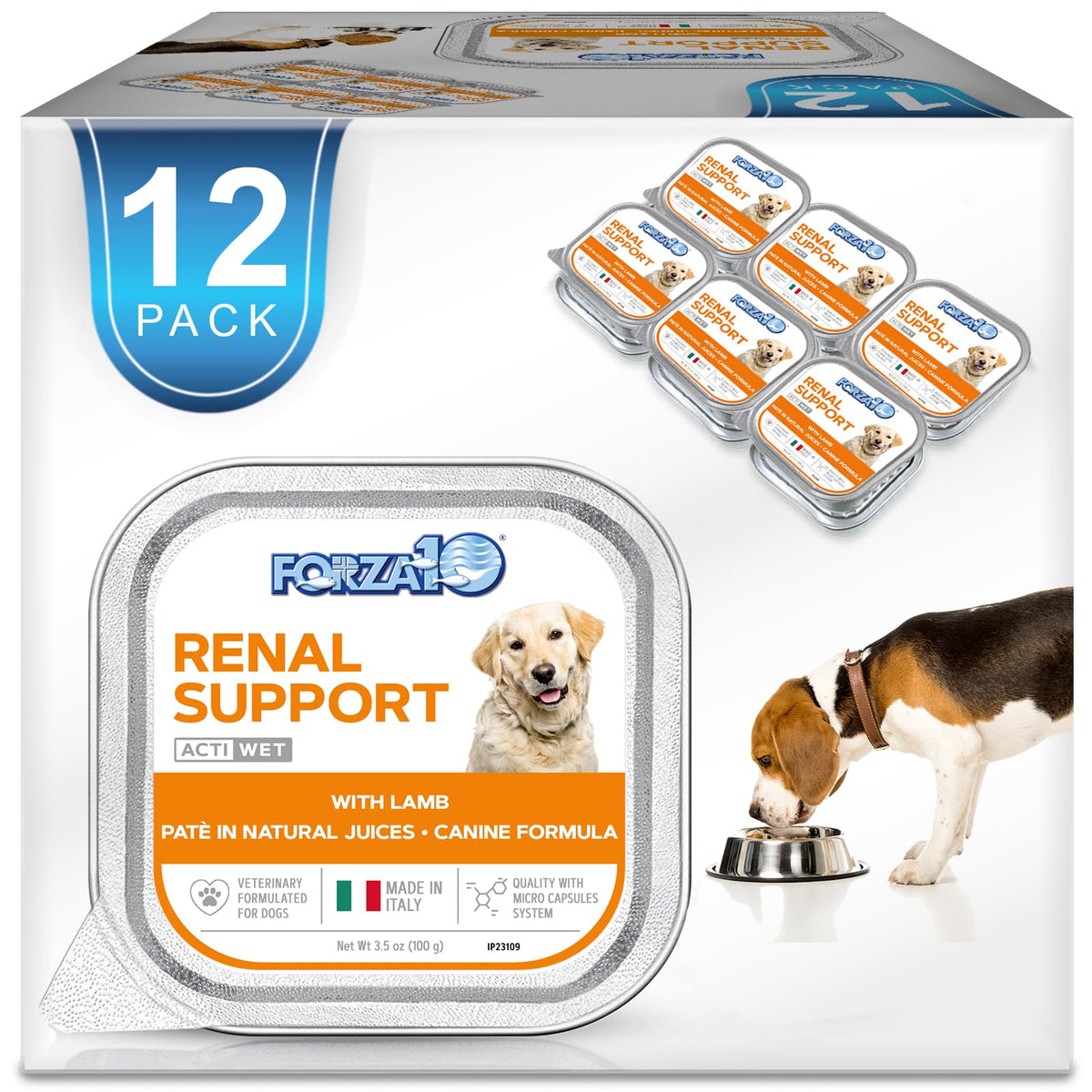 Forza10 alimentation chien humide agneau-rein: soutien potentiel pour le bien-être.