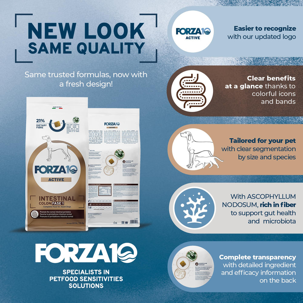 Forza10 ingrédients riches en oméga pour peau et pelage sains.