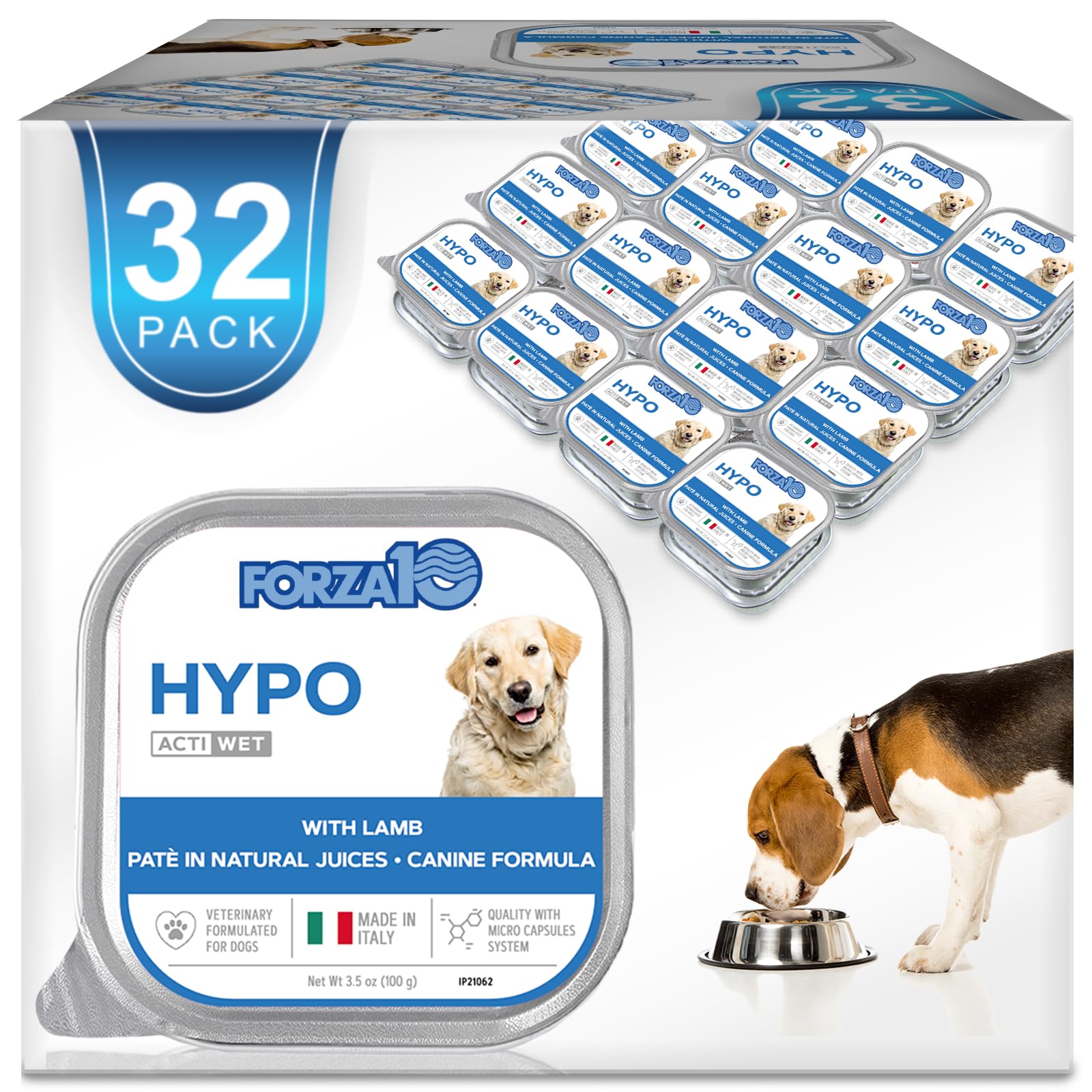 Forza10 nourriture humide pour chien à l’agneau, soutien peau et pelage.