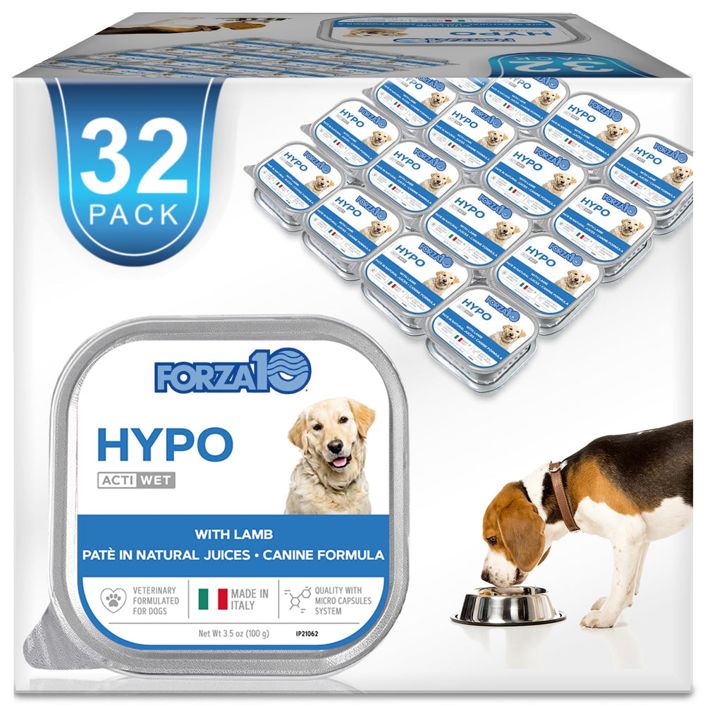 Forza10 nourriture humide pour chien à l’agneau, soutien peau et pelage.
