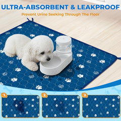 Fostanfly tapis-pipi antidérapant quatre couches pour chiens et chats.