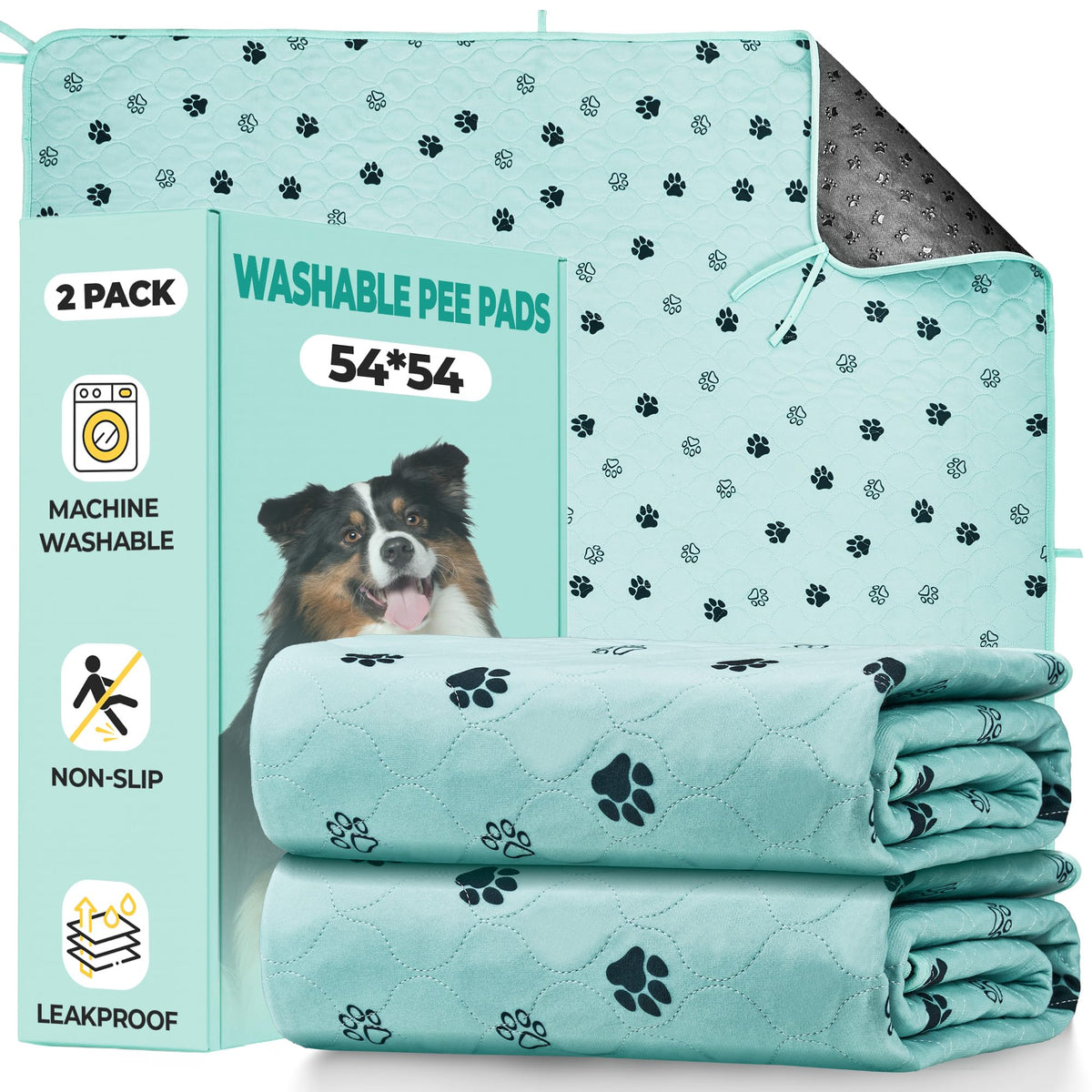 Tapis-pipi Fostanfly pour chien grand format, absorbant et confortable