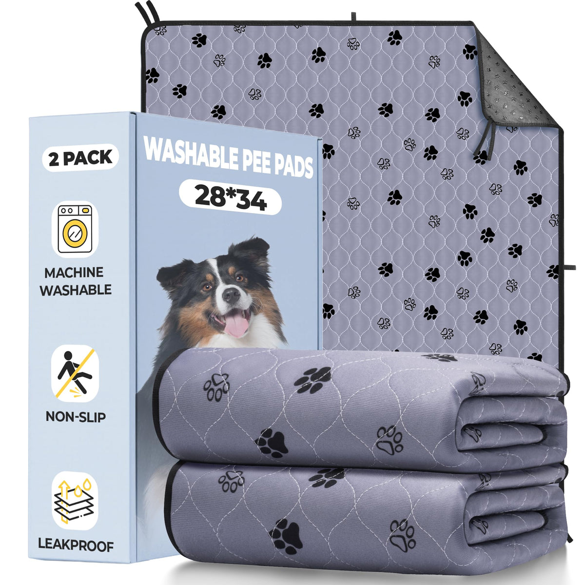 Tapis potty lavable Fostanfly 28x34, taille généreuse pour apprentissage.
