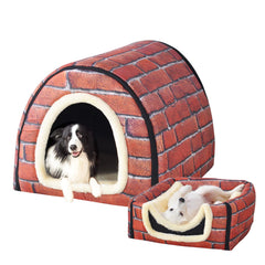 FOUIYIUTU lit-chien: maison douillette offrant repos chaleureux et sûr.