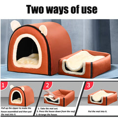 FOUIYIUTU lit-chien toit-transformable, espace de détente modulable.