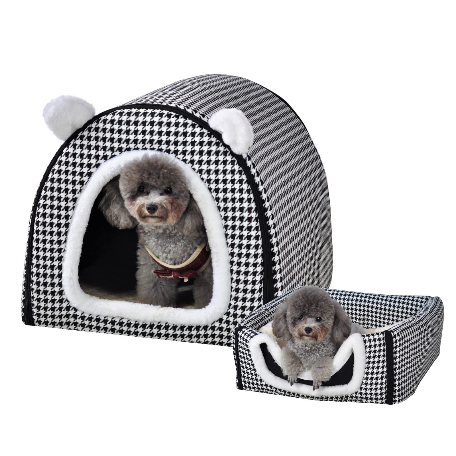 FOUIYIUTU Nid chien-chat doux et réconfortant pour repos prolongé
