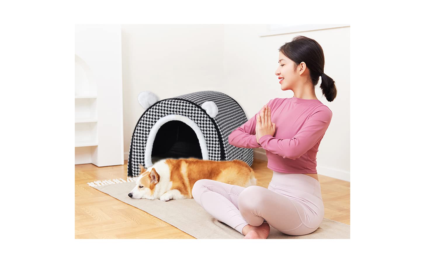 FOUIYIUTU Utilisation 2-en-1 : nid et canapé polyvalent pour animaux