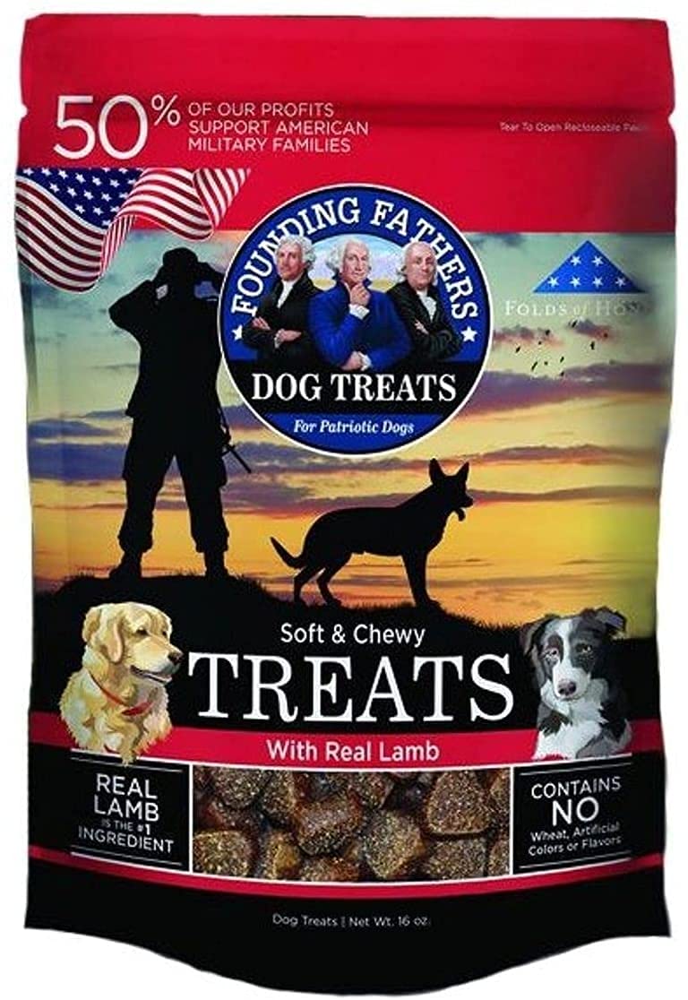 Pack de 6 friandises Founding Fathers, emballage pratique pour récompenser pendant l’entraînement.