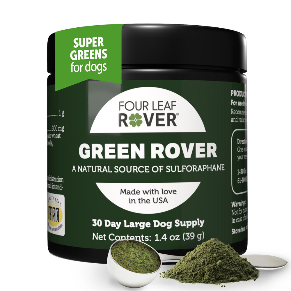 Four Leaf Rover Poudre Verte, bouteille-poudre verte, soutient les défenses naturelles.