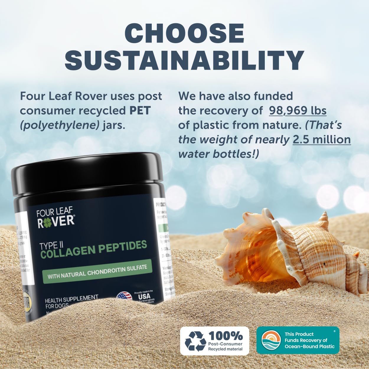 Four Leaf Rover poudre pour grandes races – ajout simple à l’alimentation
