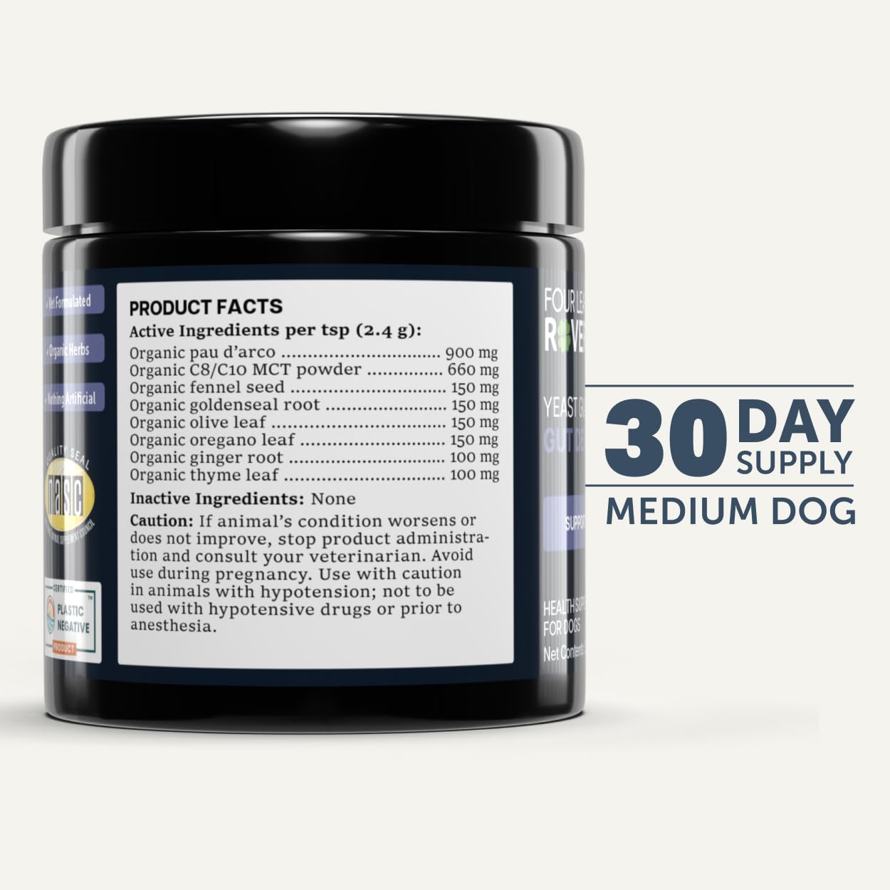 Yeast Guard Four Leaf Rover – contribue au confort du chien lors des activités quotidiennes