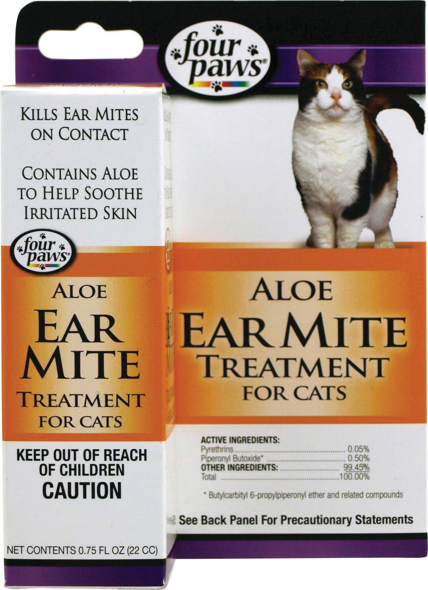Four Paws Aloe Mites d'Oreille Chat: traitement rapide et confort pour les oreilles