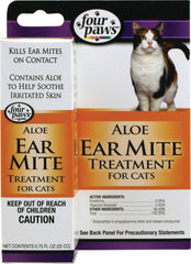 Four Paws Aloe Mites d'Oreille Chat: traitement rapide et confort pour les oreilles