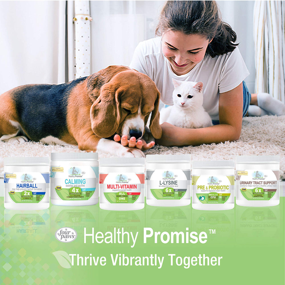 Four Paws Healthy Promise chat, ingrédients d’origine mondiale pour sécurité.