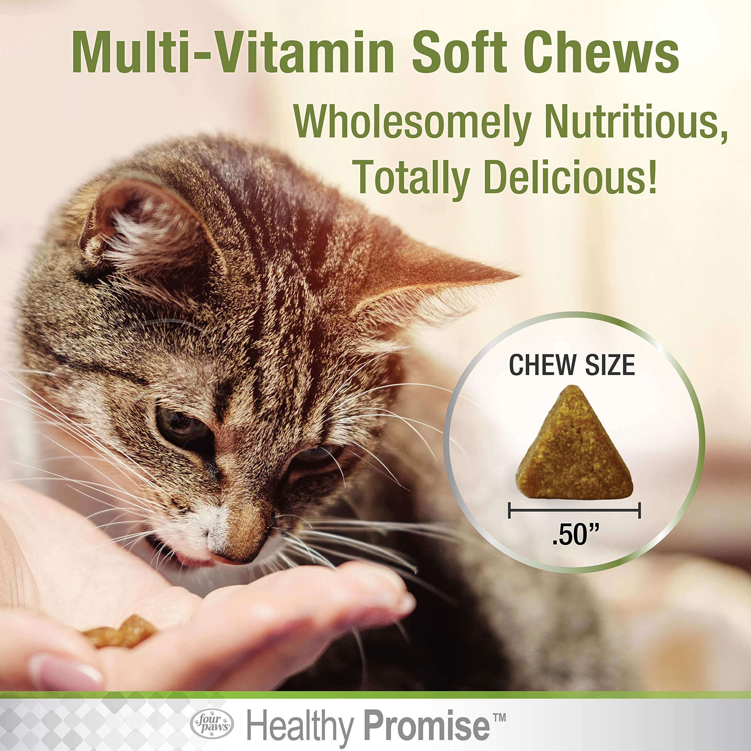 Four Paws Healthy Promise chat, magnésium-fer-zinc, apport nutritionnel varié.