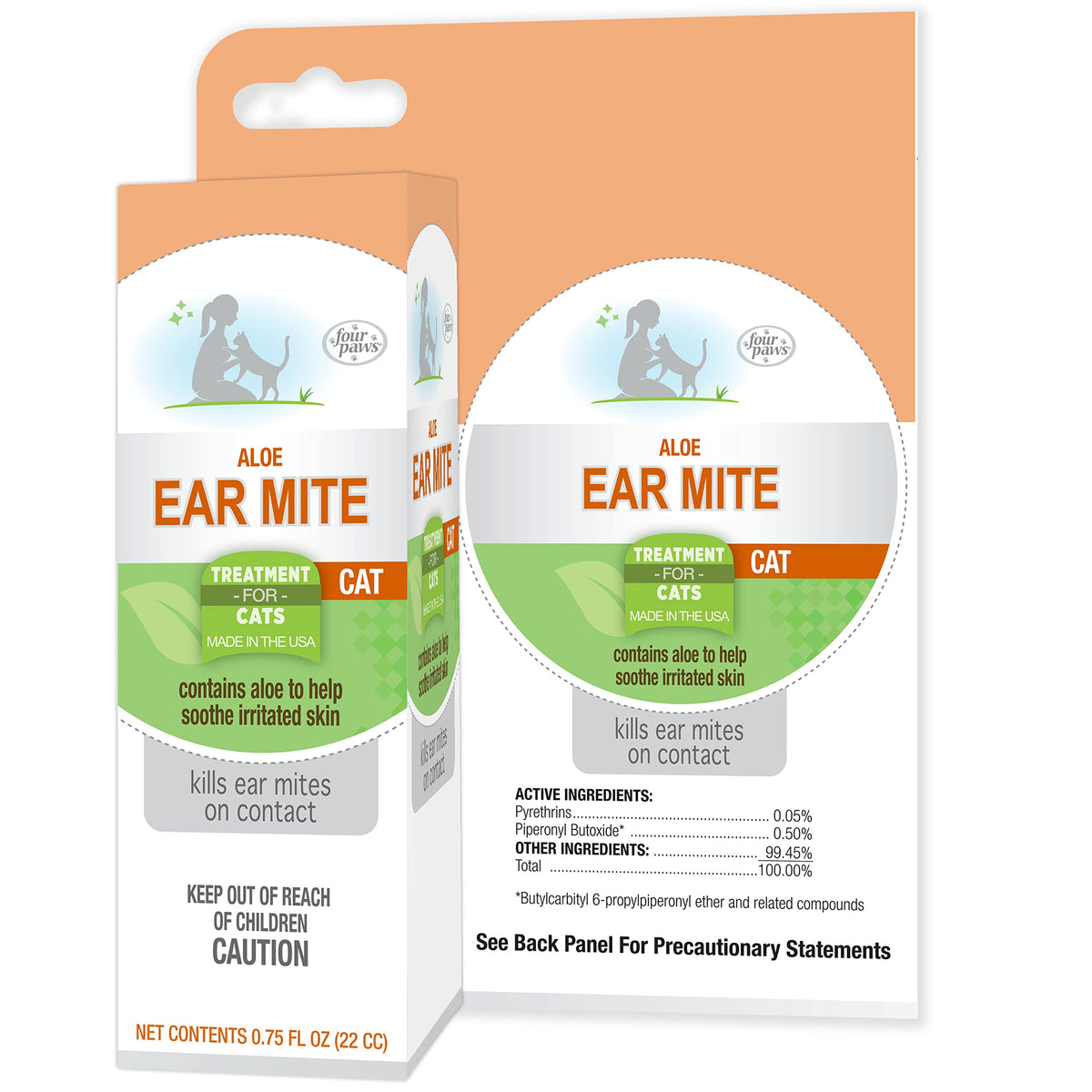 Four Paws Healthy Promise gouttes d'oreille chat, efficaces contre les mites d'oreille.