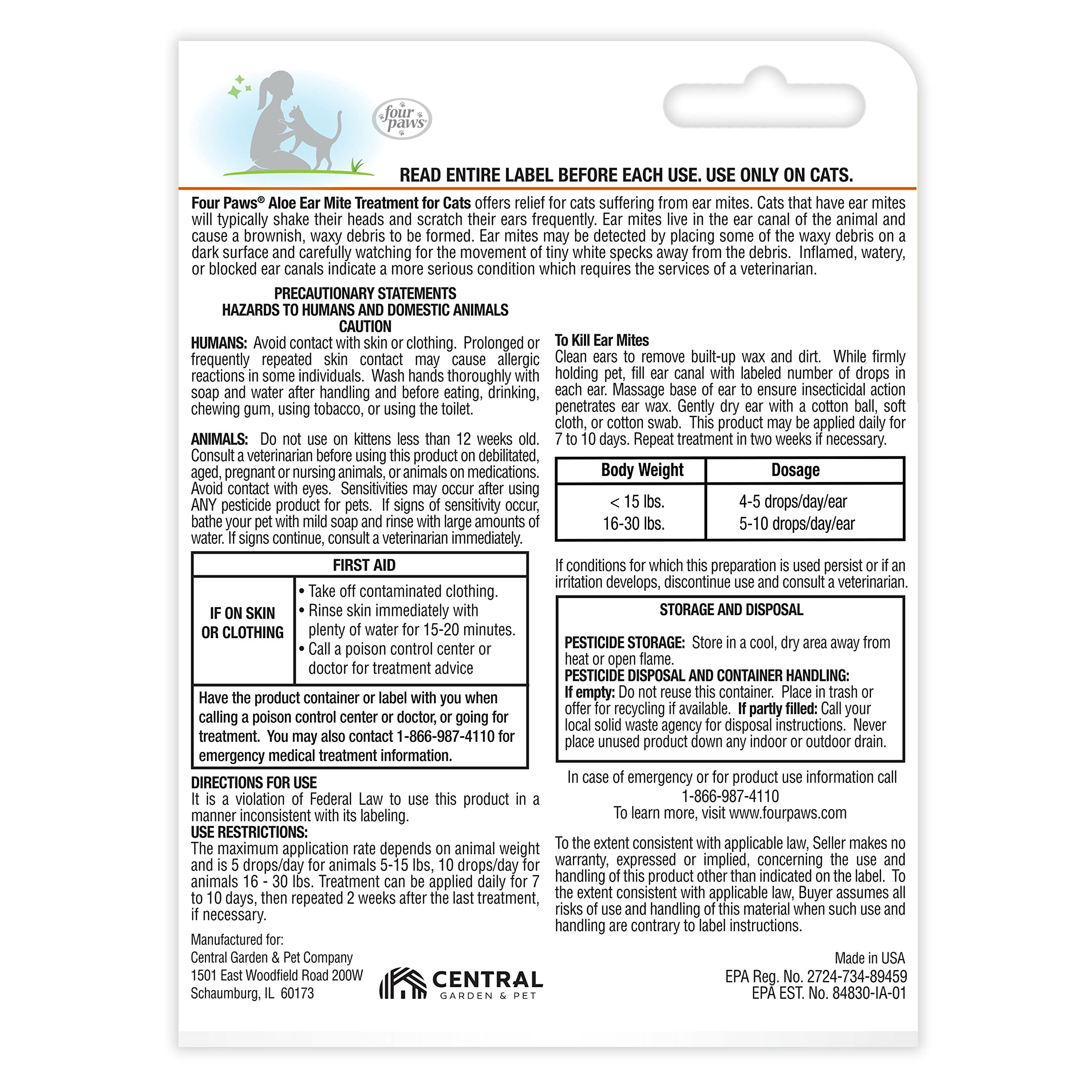 Four Paws Healthy Promise soin des oreilles à domicile facile.