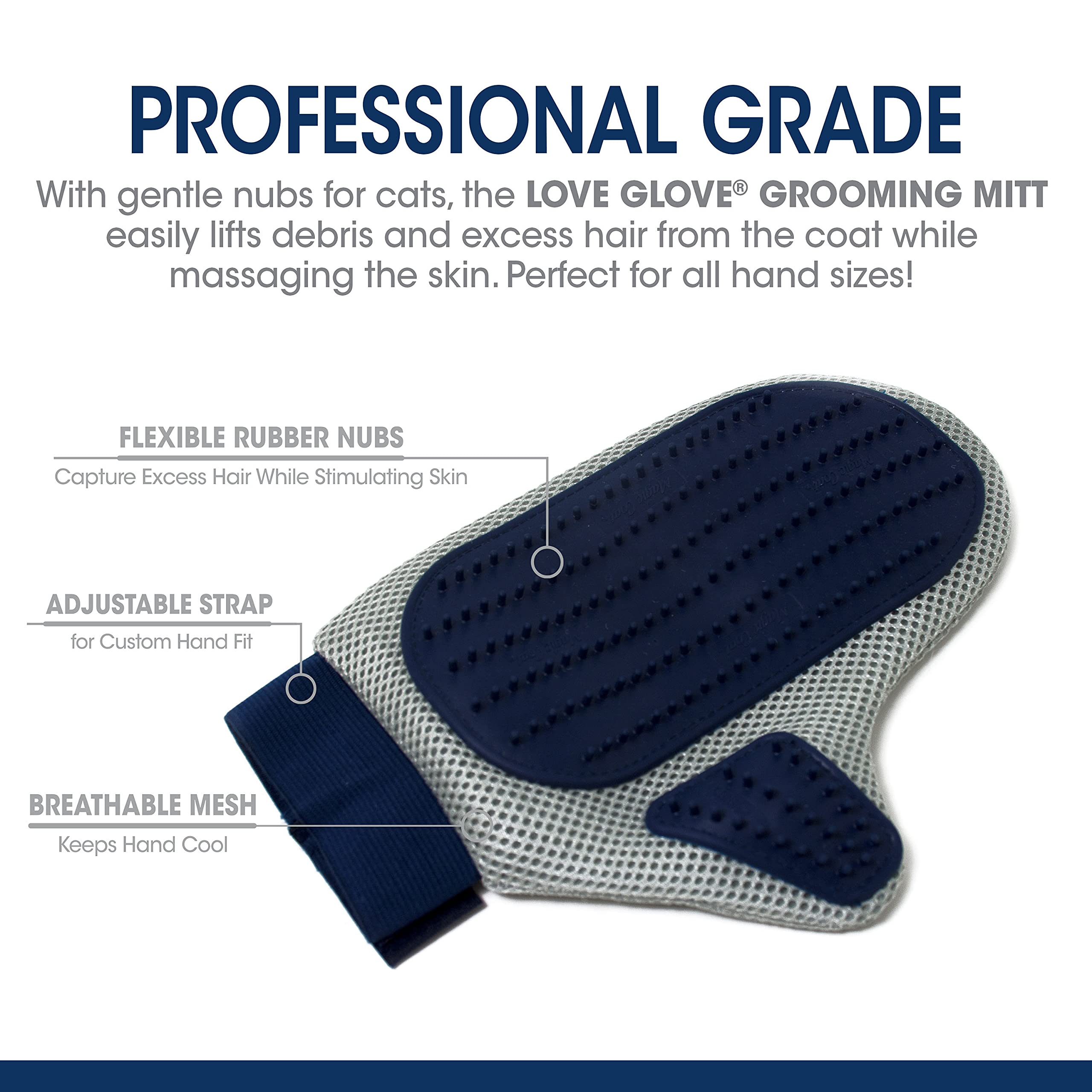 Gant Four Paws Love Glove pour démêlage et entretien du pelage