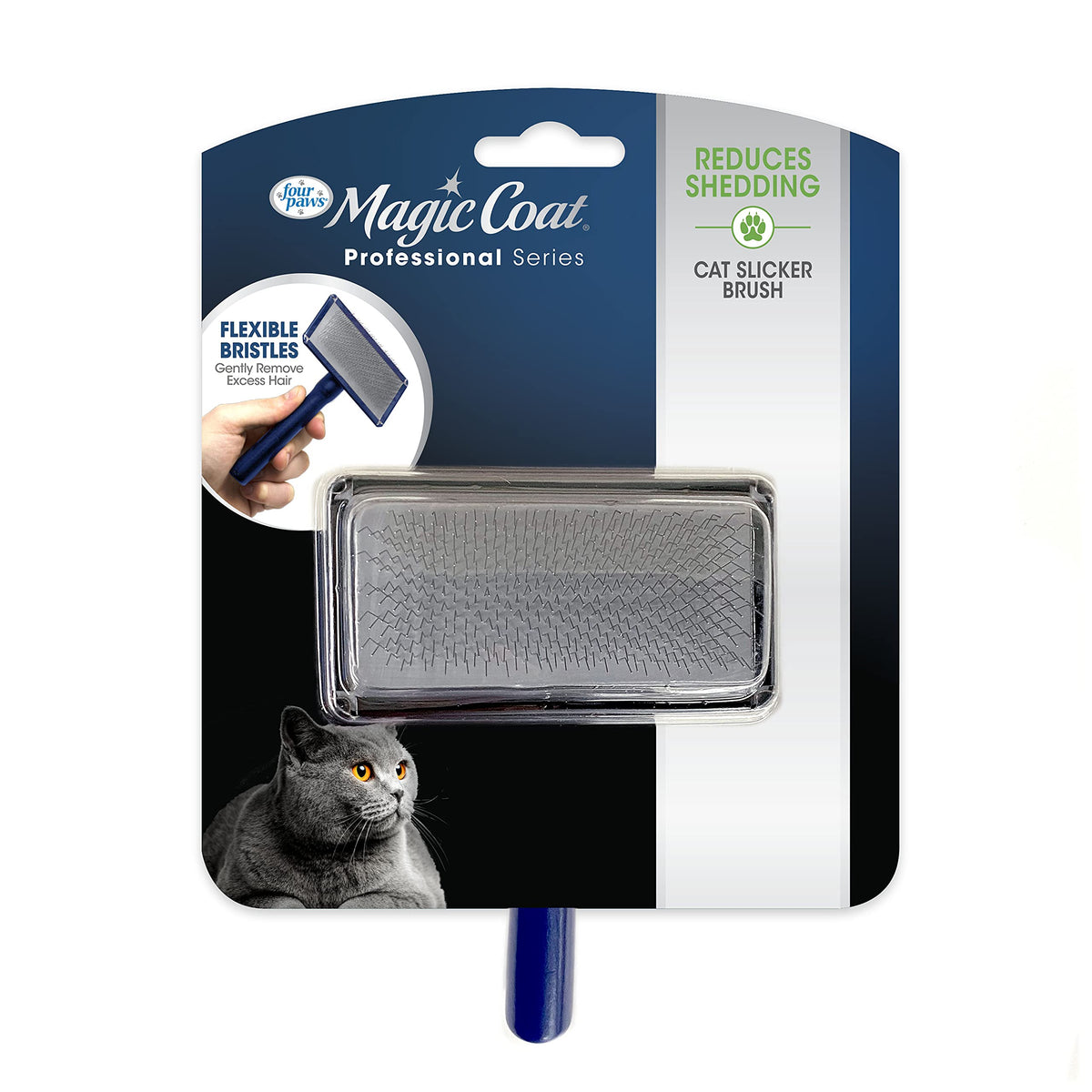 Four Paws Magic Coat brosse slicker pour chats retire les poils morts en douceur