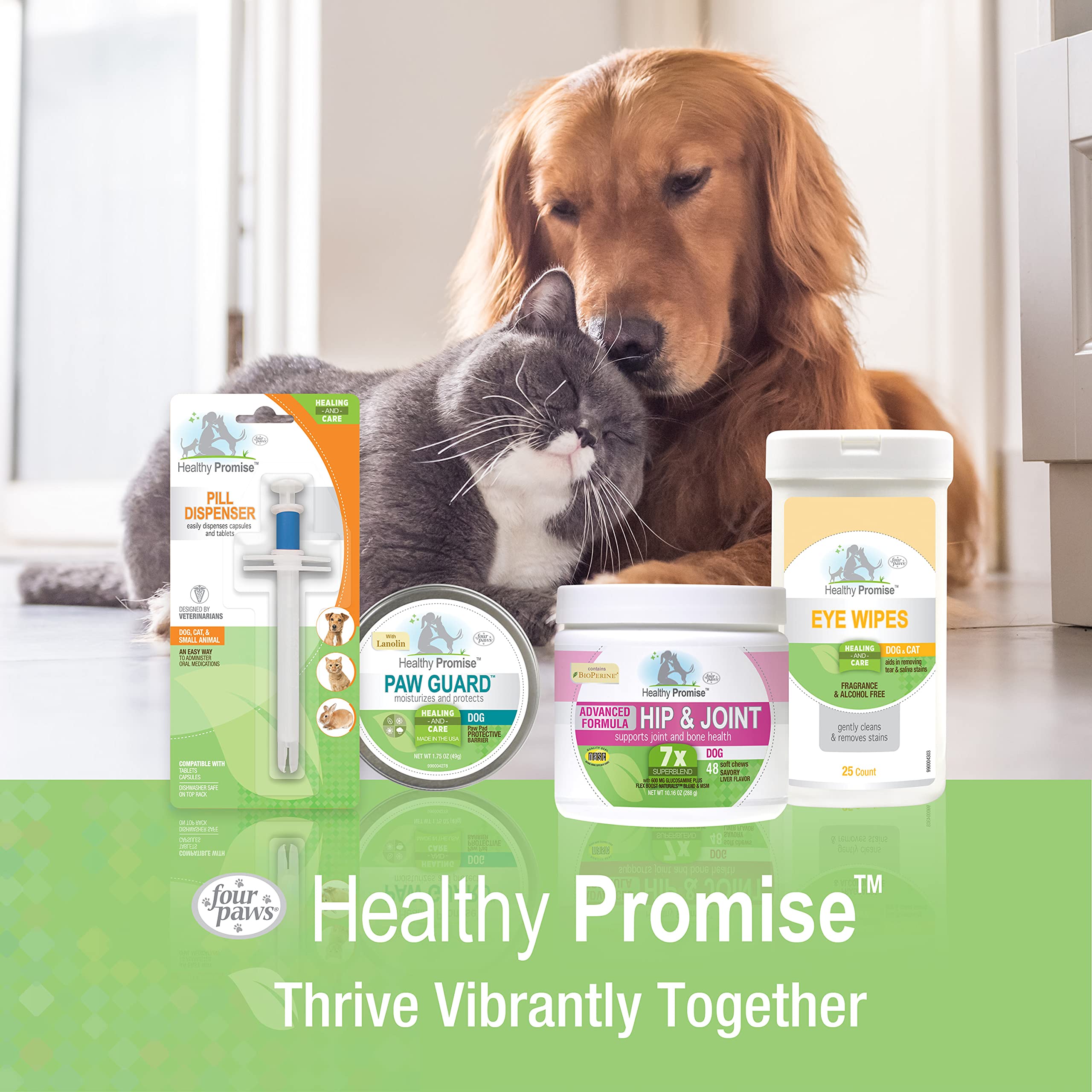 Administration orale de medicaments avec la seringue Four Paws