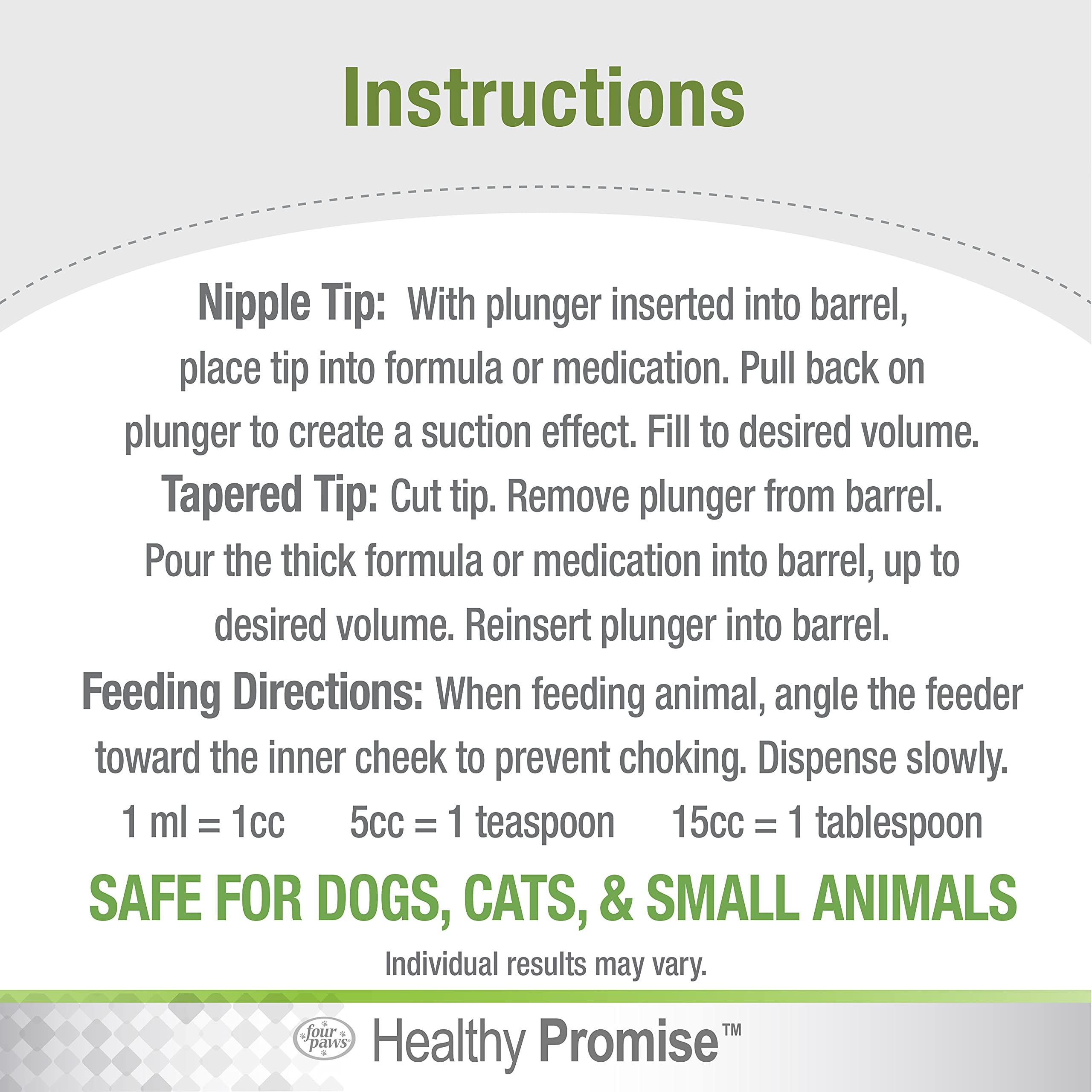Siringue Four Paws Easy Feeder avec embout taper pour liquides visqueux ou pate
