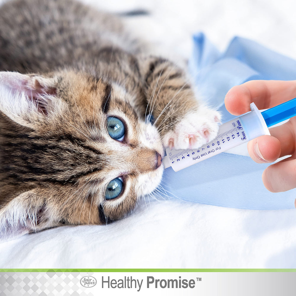 Graduations de dosage visibles sur la seringue Four Paws