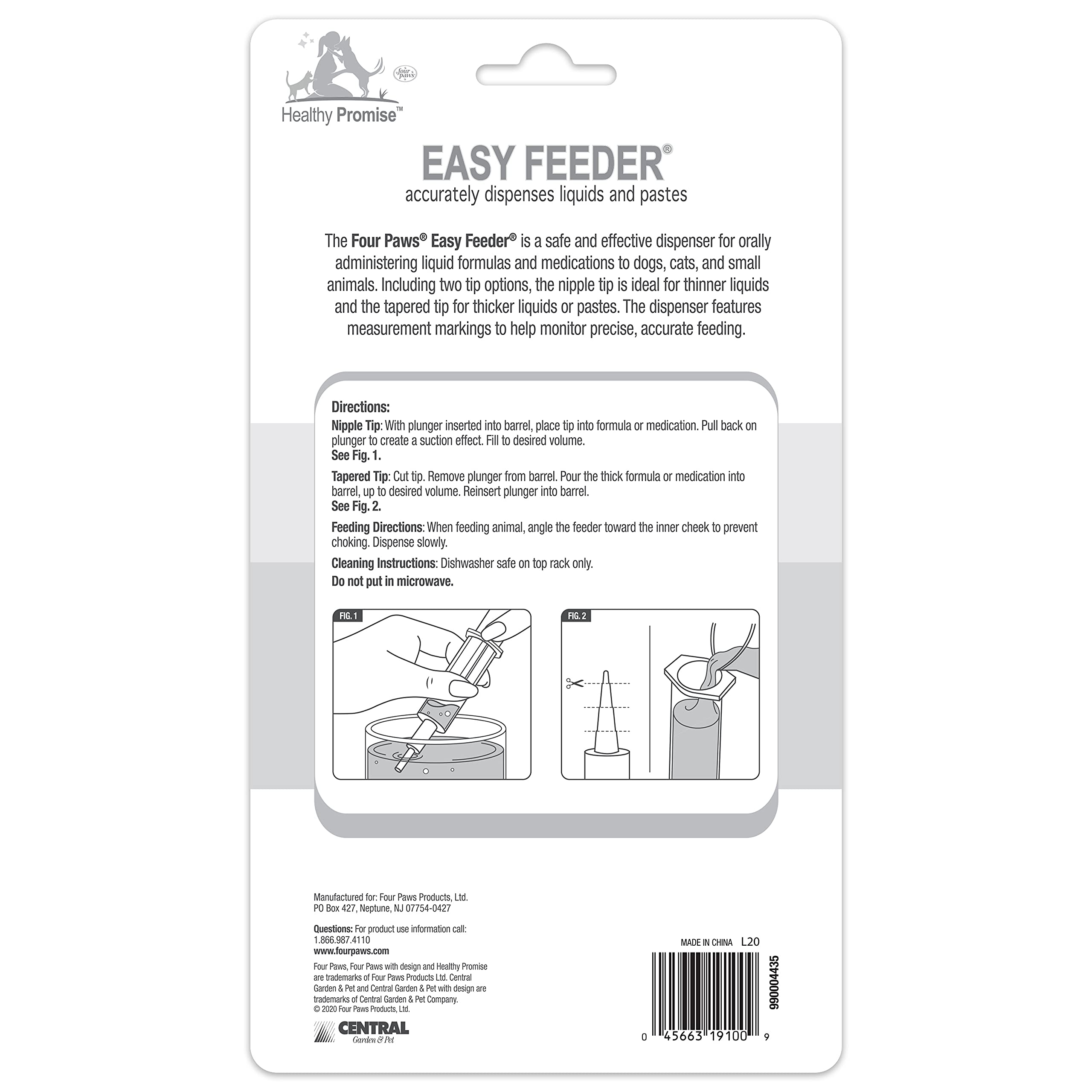 Utilisation quotidienne de la seringue Four Paws pour chiens et chats