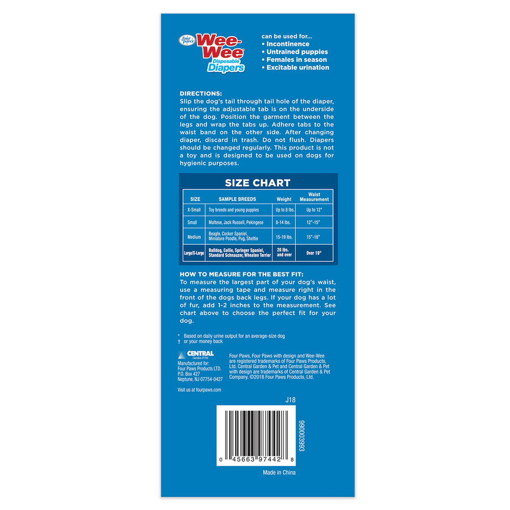 Four Paws Wee-Wee apprentissage-proprete pour chiots et chiens