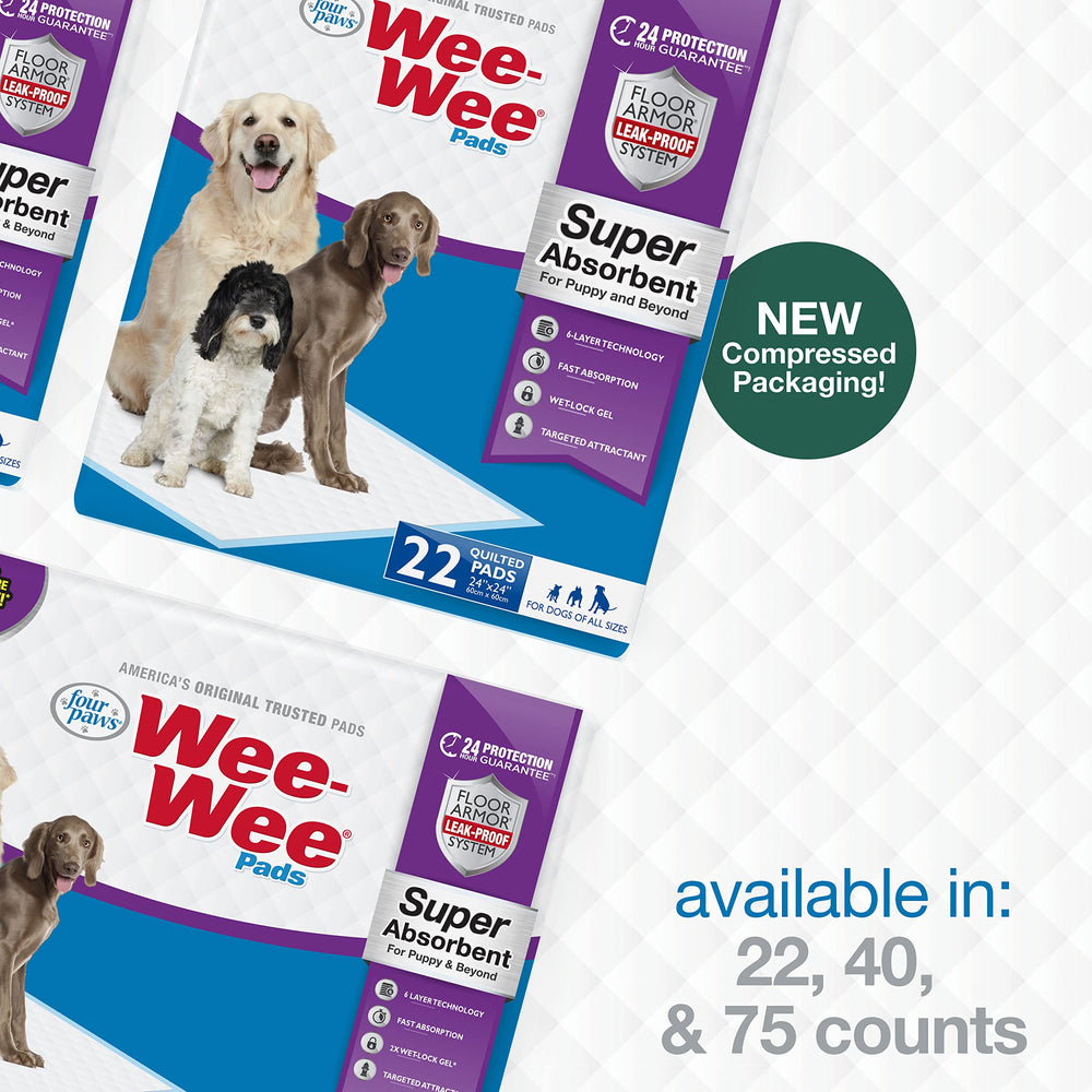 Tampons adaptés à toutes tailles de chiens Four Paws Wee-Wee.