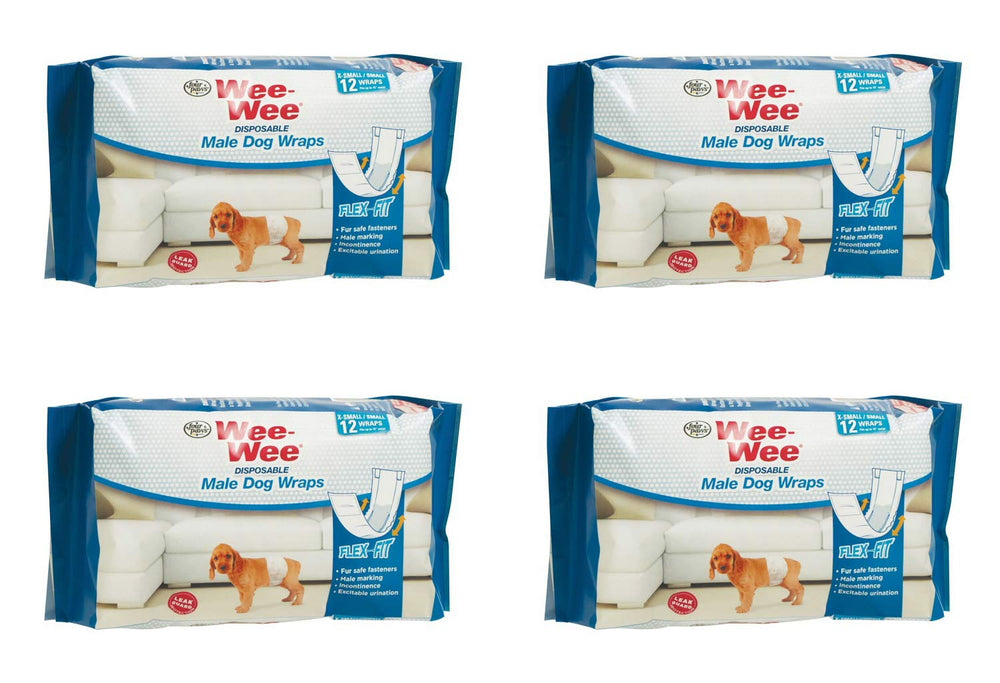Barrière anti-fuite sur le wrap Four Paws Wee-Wee pour chien mâle.