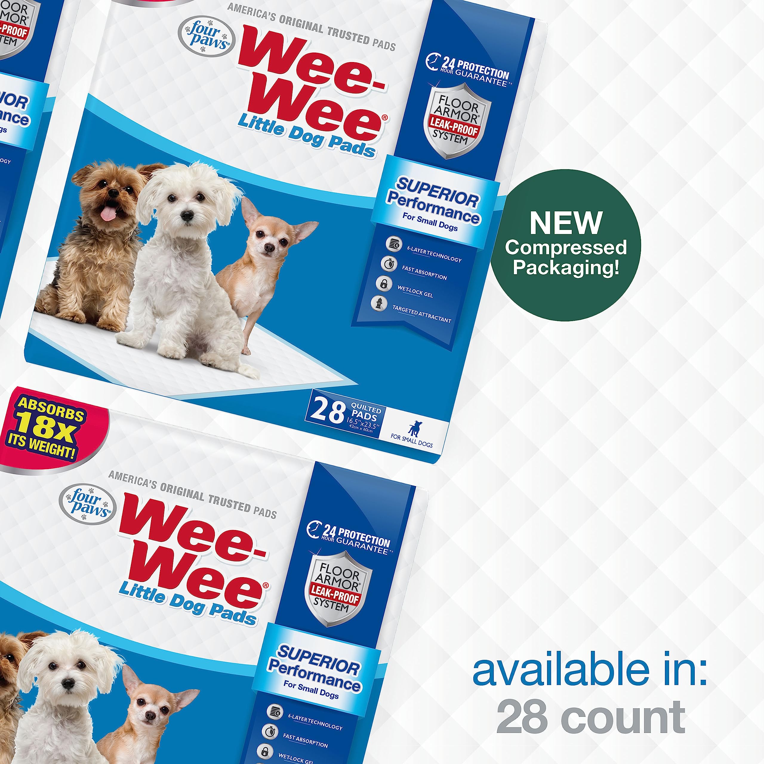 Four Paws Wee-Wee conçu pour petits chiens dimensions 16,5 x 23,5 cm