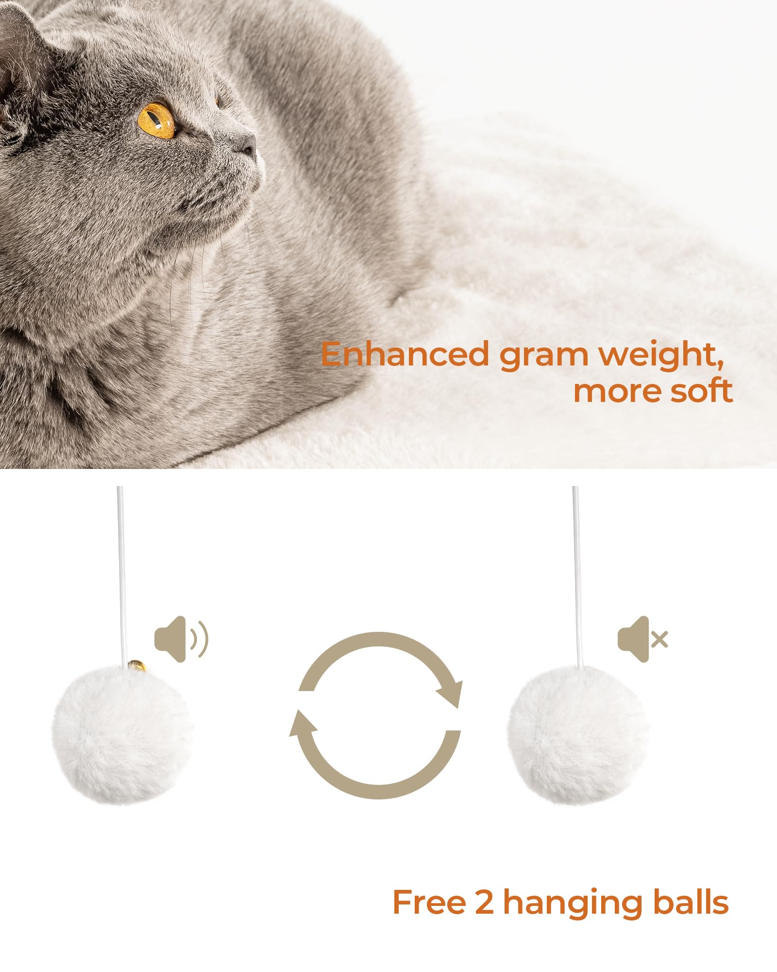 FourFurPets pompons de rechange sans cloche, personnalisation rapide.