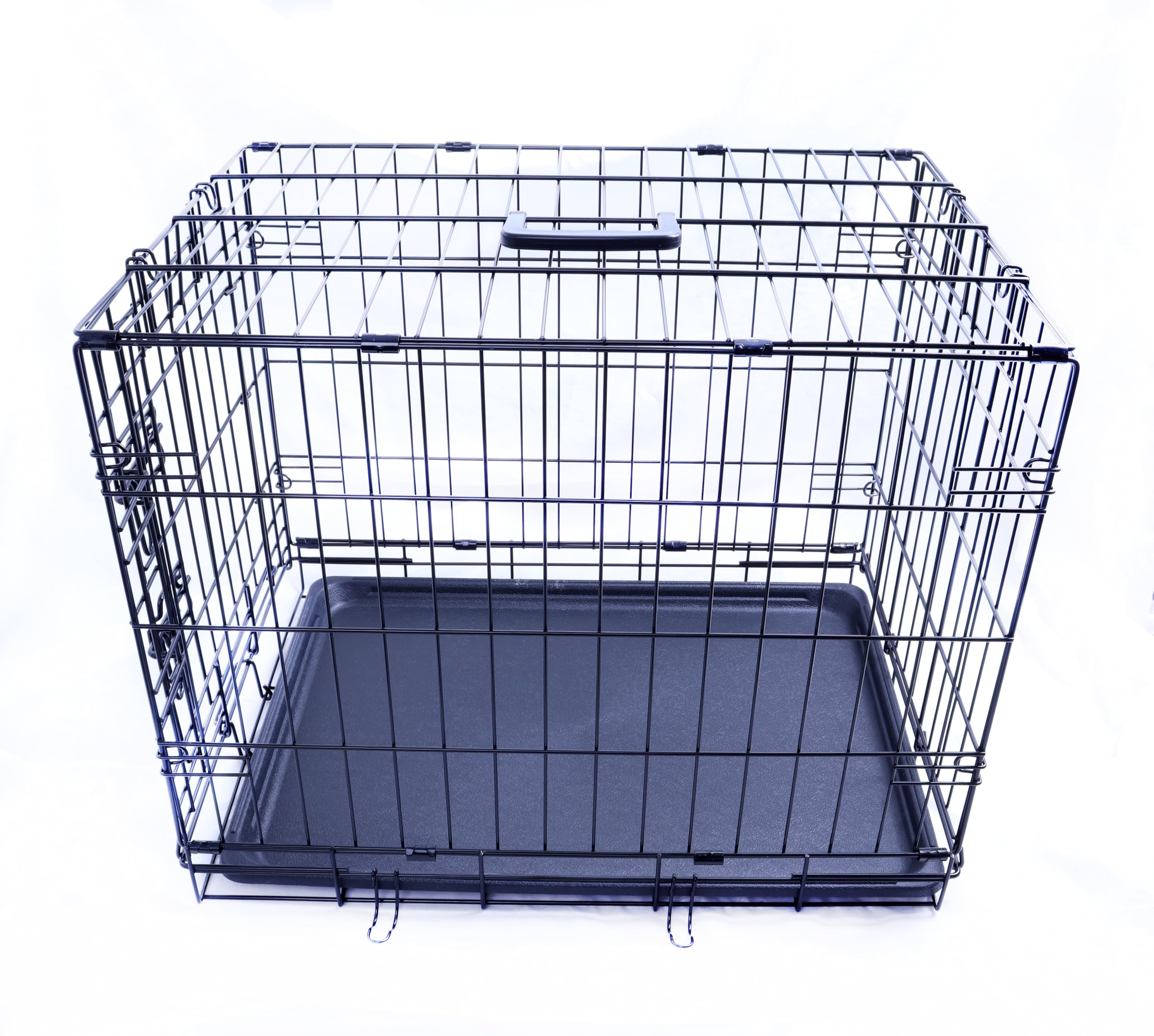 FOURPAW cage chien métal pliable, loquet sécurité pour tranquillité.