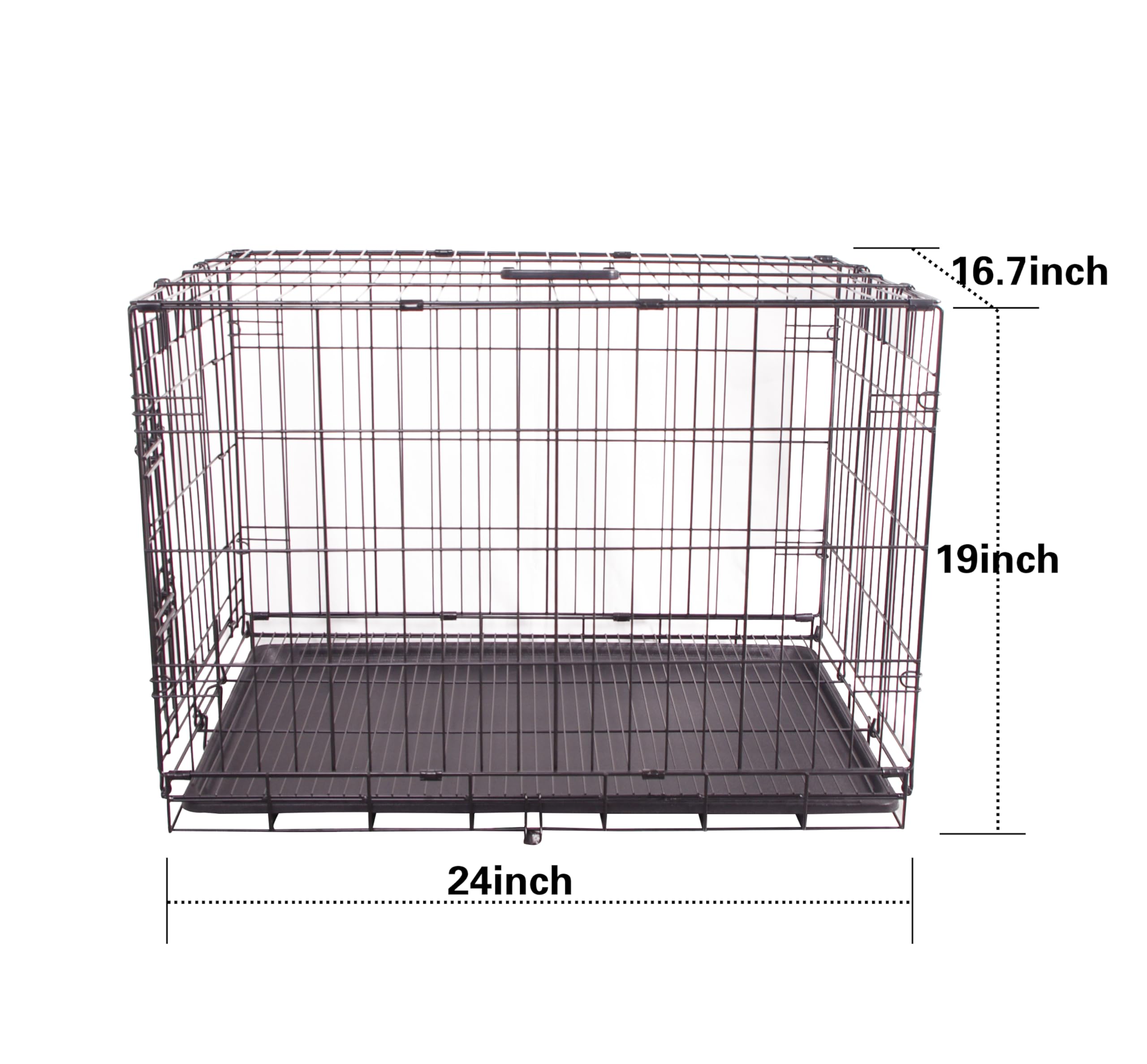 FOURPAW cage chien métal pliable avec plateau amovible, nettoyage facilité.