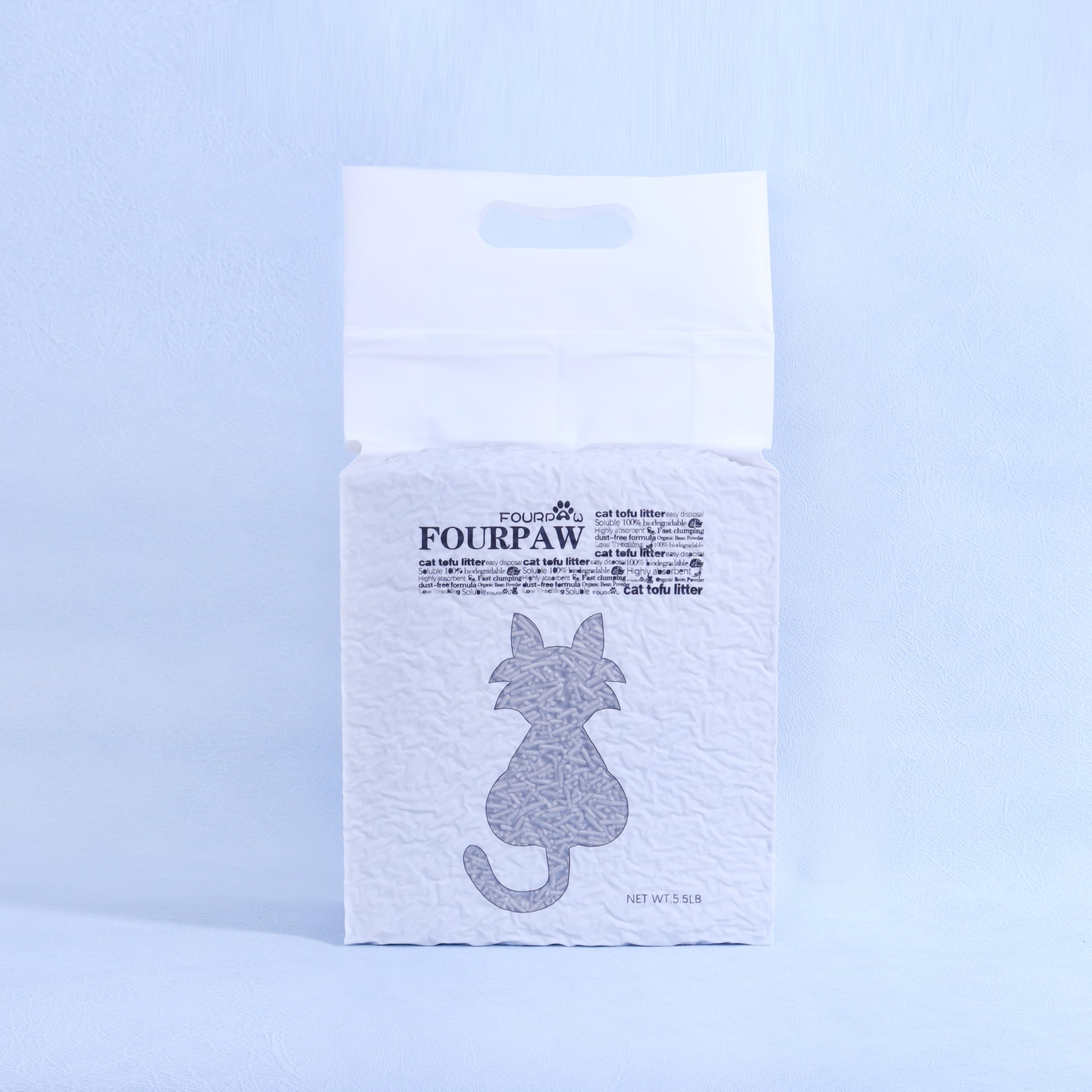 FOURPAW Tofu Litière Charbon Actif Sans Parfum pour contrôle des odeurs
