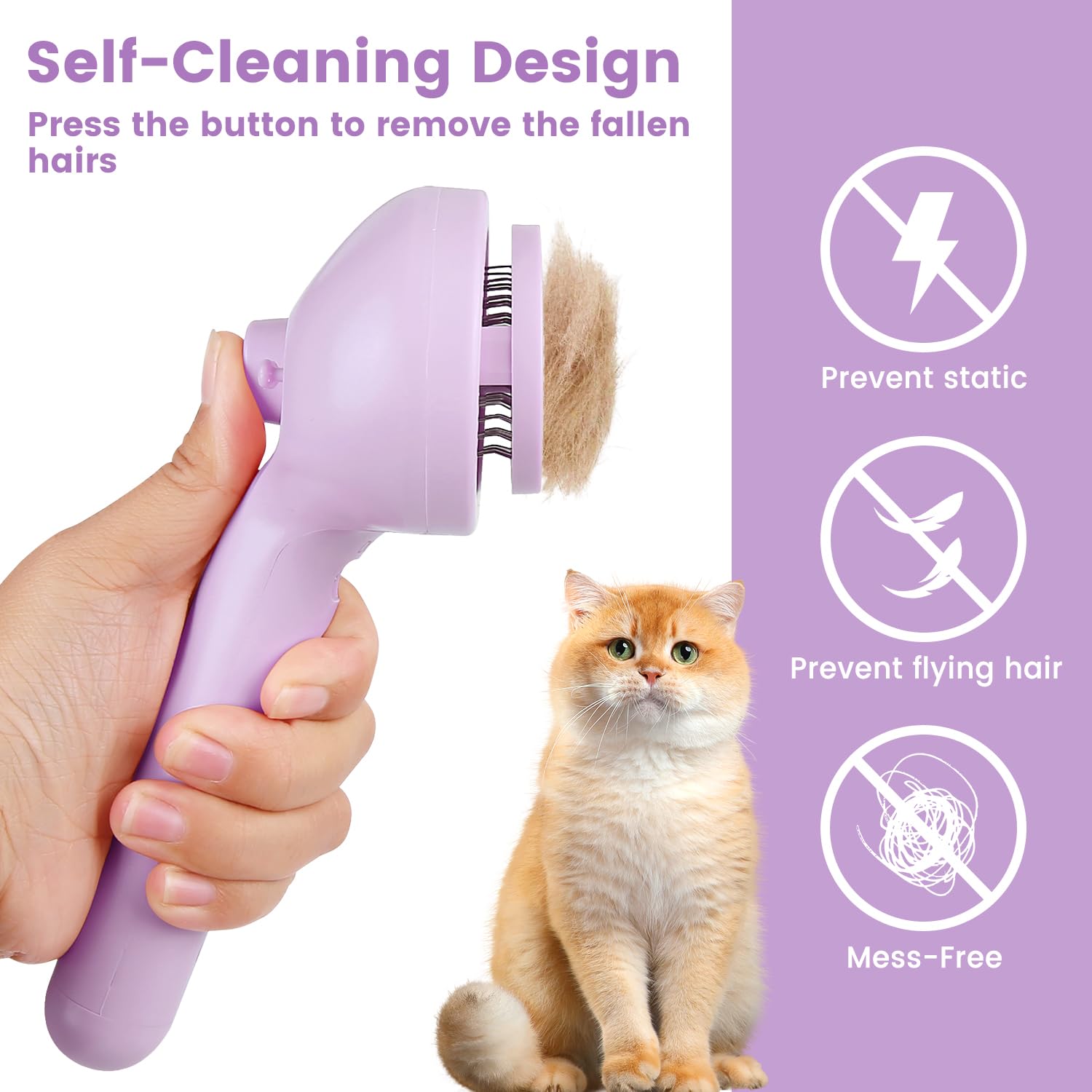 FourSeas Brosse Poils Morts Chat: capture et réduction des poils lâches.