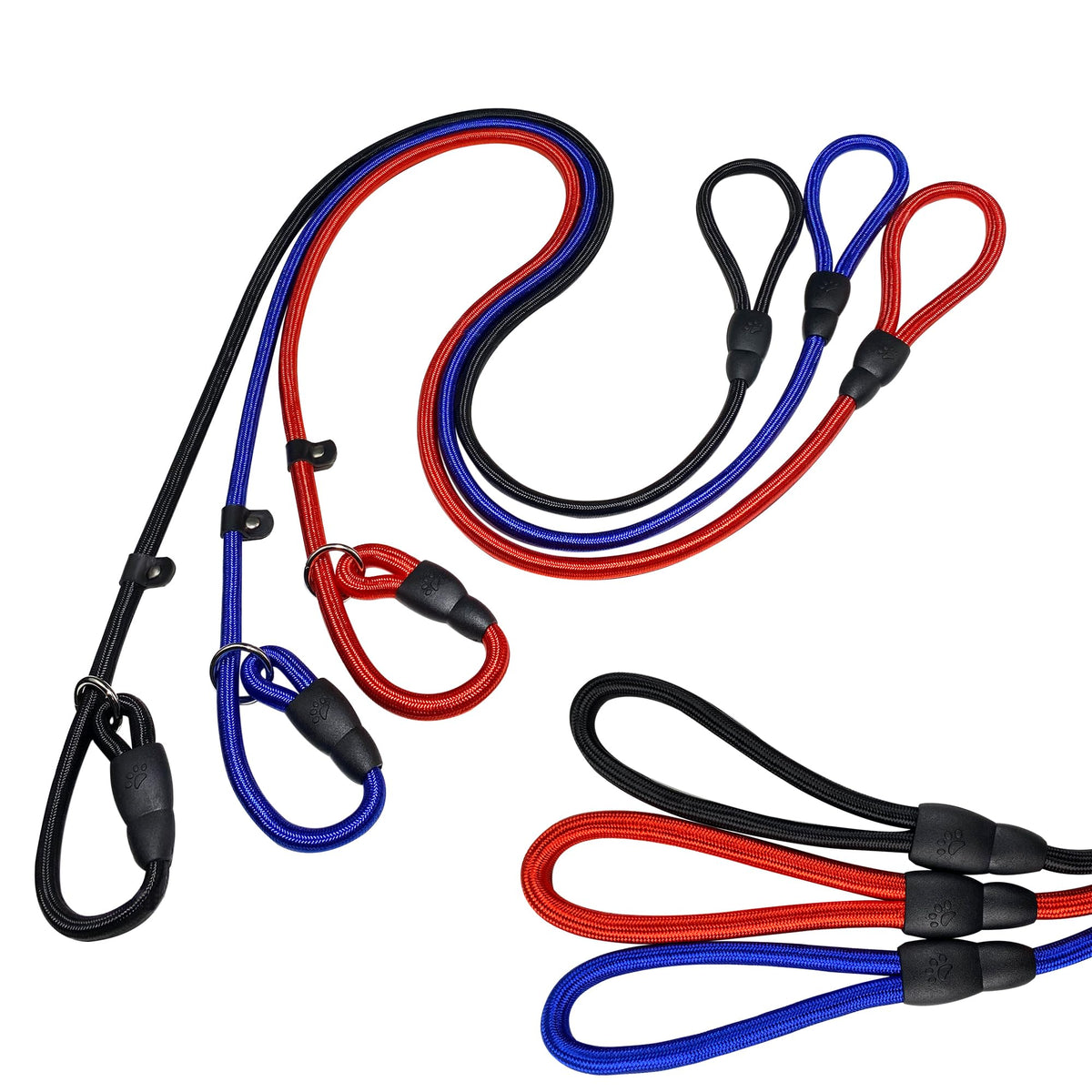 FOVRLZSE Laisse-slip chien rouge, visible et confortable pour promenades quotidiennes