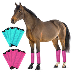 Bottes FOXLVDA anti-mouches pour chevaux, protection légère des jambes.