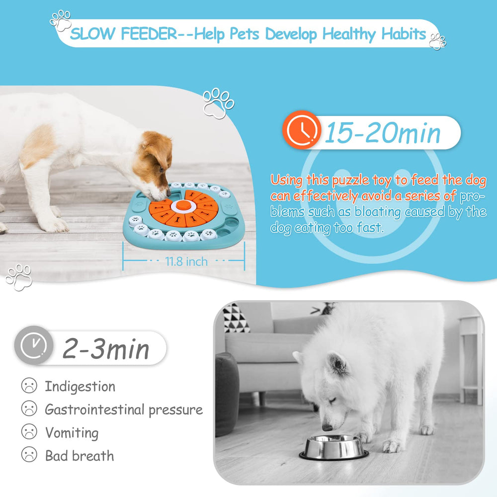 FOXMM jouet puzzle chien base anti-glisse reste stable