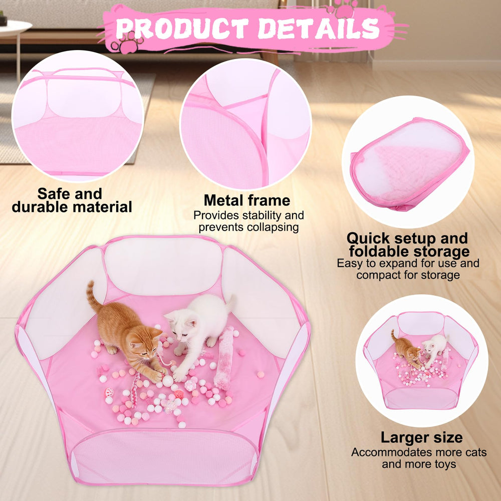 Foxtell boule cloche chat rose, sonorité attrayante favorisant le jeu.